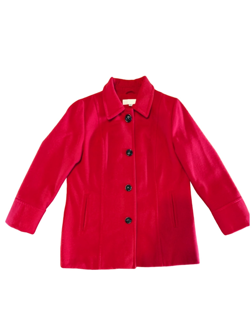 Liz Claiborne Red Women's Single Breasted Pea Coat Size XL